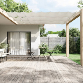 Vertical Awning White Oxford fabric (100% polyester)