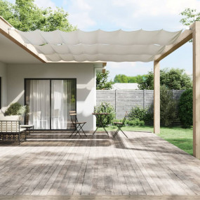 Vertical Awning White Oxford fabric (100% polyester)