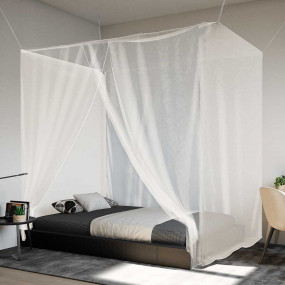 Hanging Mosquito Net 156 Mesh White 86.6x59.1x70.9"