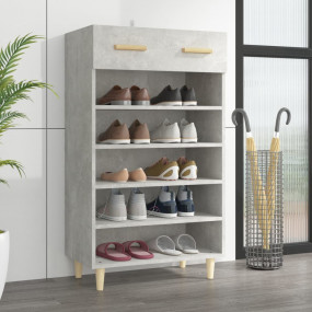 Shoe Cabinet Concrete Grey 23.6x13.8x41.3" Engineered W...