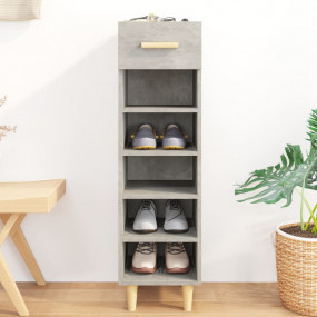 Shoe Cabinet Concrete Grey 11.8x13.8x41.3" Engineered W...