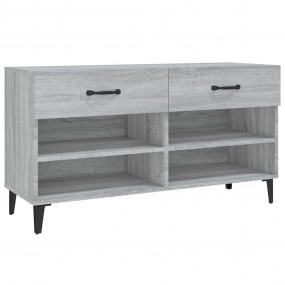 Shoe Cabinet Grey Sonoma 40.2x13.8x21.7" Engineered Woo...