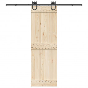 Sliding Door Hardware Kit 78.7 " Steel Black