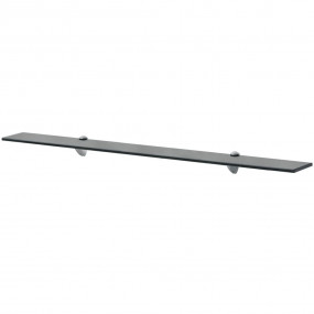 Floating Shelf Black Tempered safety glass, Zinc alloy