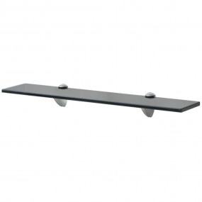 Floating Shelf Black Tempered safety glass, Zinc alloy