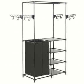 Clothes Rack Black Powder-coated steel, Non-woven fabri...