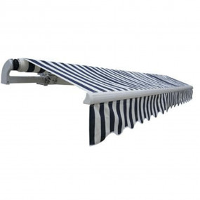 Awning Navy blue and white