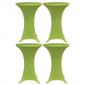 Table Cover Set of 4 Apple green 90% Polyester, 10% Ela...