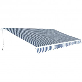 Awning Blue and White