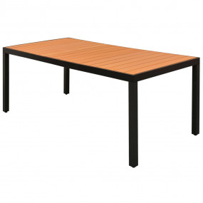 Dining Set Black and Brown