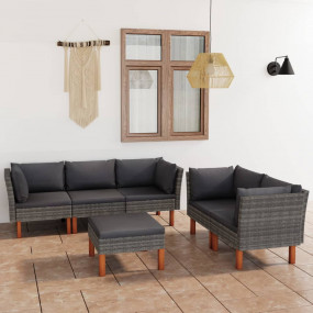 Garden Lounge Set Gray, Anthracite