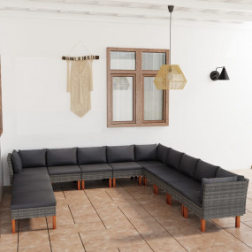 Garden Lounge Set Grey, Anthracite
