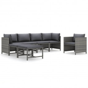 Garden Lounge Set Grey, Anthracite