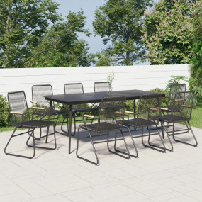 Garden Dining Set Black
