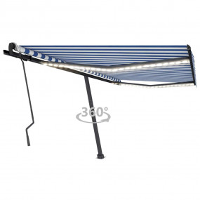 Retractable Awning Blue and White