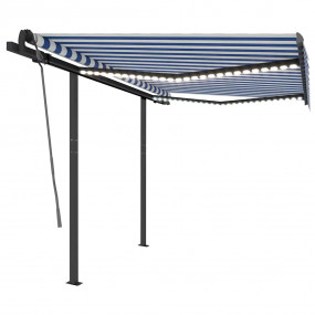 Retractable Awning Blue and White