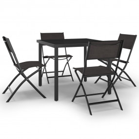 Outdoor Dining Set Black