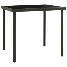 Outdoor Dining Set Black and Anthracite