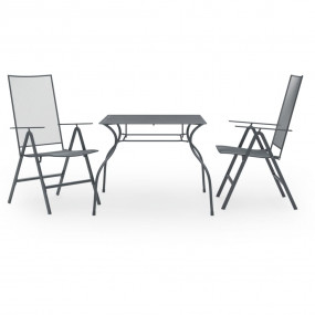 Dining Set Anthracite Steel with e-coated and powder-co...