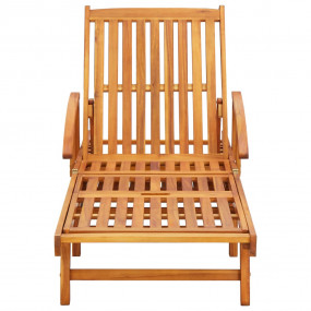 Sun Lounger Natural wood Solid acacia wood Standard