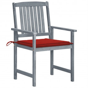 Patio Chair Set of 8 Gray Solid acacia wood Standard Du...