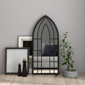 Mirror Black Iron, Glass 39.4 x 17.7 in Mirror Mirror O...