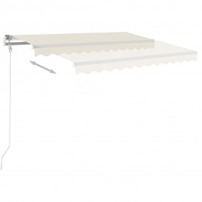 Retractable Awning Cream Powder-coated aluminum Large