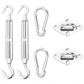 Sunshade Sail Mounting Kit Silver Stainless steel (316)...
