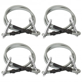 Rope With Carabiner Black and silver Rubber 27.6 in lon...