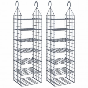 Hanging Closet Organizer Grey PP (Polypropylene), PE (P...
