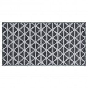Outdoor Carpet Black Polypropylene (PP) 74.8 x 114.2 in...