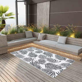 Outdoor Carpet White and black Polypropylene Large