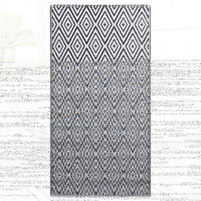 Outdoor Carpet White and Black Polypropylene 31.5 x 59....
