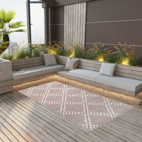 Outdoor Carpet Brown Polypropylene 74.8 in x 114.2 in T...