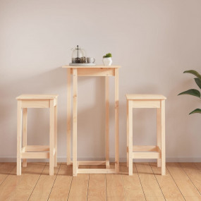 Bar Set Natural Pine Solid Pine Wood (Untreated) Compac...