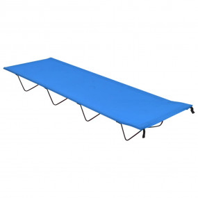 Camping Bed Blue 600D Oxford fabric, Steel Single Folda...
