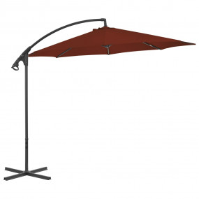 Cantilever Garden Umbrella Terracotta Steel, Polyester
