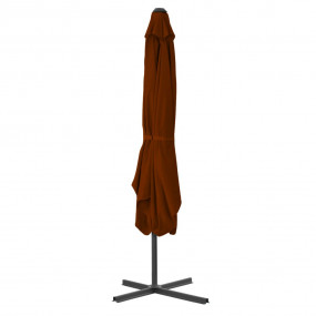Garden Parasol Terracotta Polyester 98.4x98.4 in Rotata...