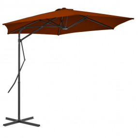 Garden Parasol Terracotta Fabric 118.1 in diameter