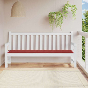 Garden Bench Cushion Wine Red Oxford Fabric, Foam Fiber