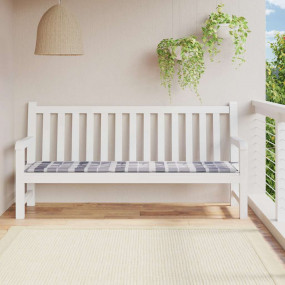Garden Bench Cushion Gray Check Pattern Oxford fabric E...