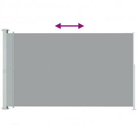 Side Awning Gray Polyester with PU coating, powder-coat...