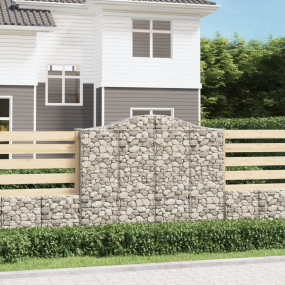 Gabion Basket Set of 20 Silver Galvanized Iron Extra La...