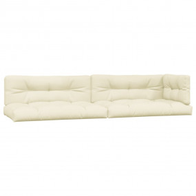 Pallet Cushion Set of 5 Cream 100% Polyester Extra Thic...
