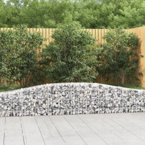 Gabion Basket Set of 2 Galvanized silver Galvanized iro...