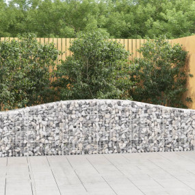 Gabion Basket Set of 2 Silver Galvanized iron Large Dur...