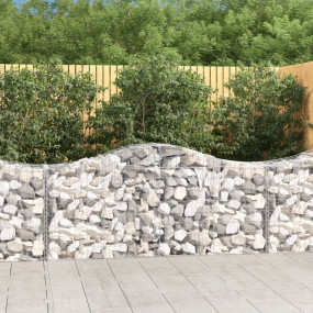 Gabion Basket Set of 25 Silver Galvanized iron Large