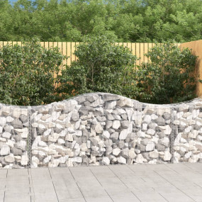 Gabion Basket Set of 40 Silver Galvanized Iron 39.4 in ...