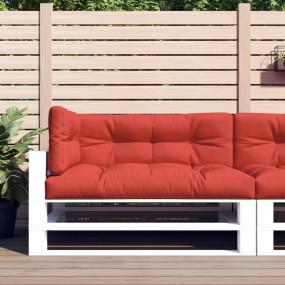 Pallet Cushion Set of 3 Red Polyester Water-resistant m...