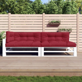 Pallet Cushion Set of 5 Wine Red 100% Polyester